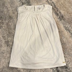 Calvin Klein White Glitter Blouse